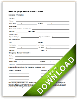 Employee Information Form